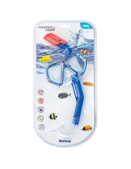 Set snorkeling pentru scufundari, copii, Bestway, 24023 , albastru