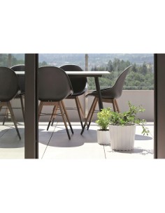 Ghiveci decorativ de flori, rotund, alb, 12 L, 28.5x25.6... 2