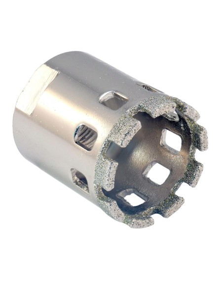 Carota diamantata, vacuum brazed, pentru placi ceramice, sticla, piatra, teracota, M14, 51 mm, Dedra