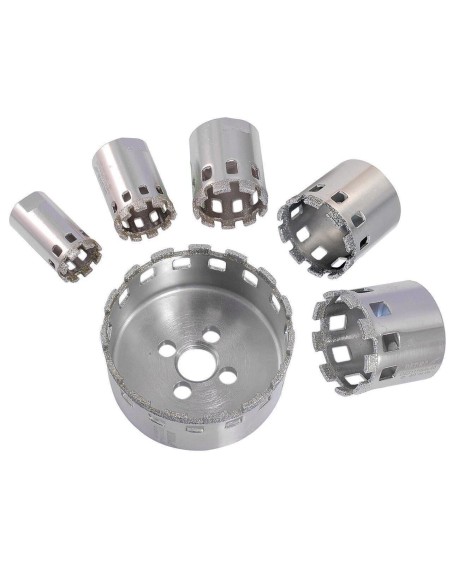 Carota diamantata, vacuum brazed, pentru placi ceramice, sticla, piatra, teracota, M14, 51 mm, Dedra