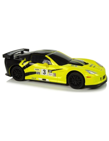 Masinuta sport RC pentru copii cu telecomanda, Corvette C6.R galben, LeanToys, 9734