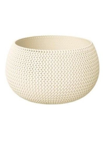Ghiveci decorativ pentru flori, rotund, crem,...