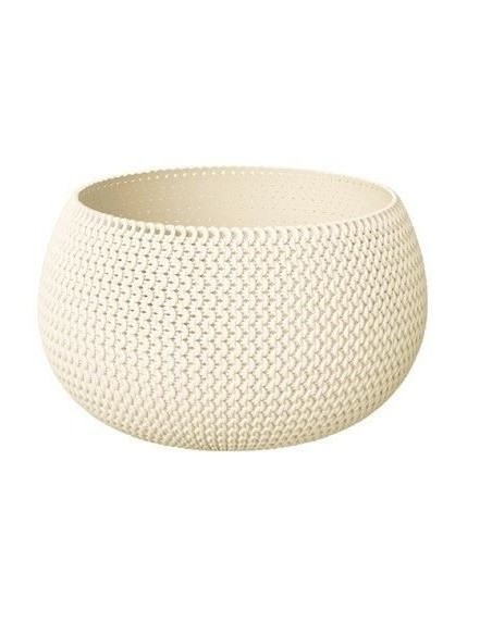 Ghiveci decorativ pentru flori, rotund, crem, 29x19.5 cm, Splofy Bowl