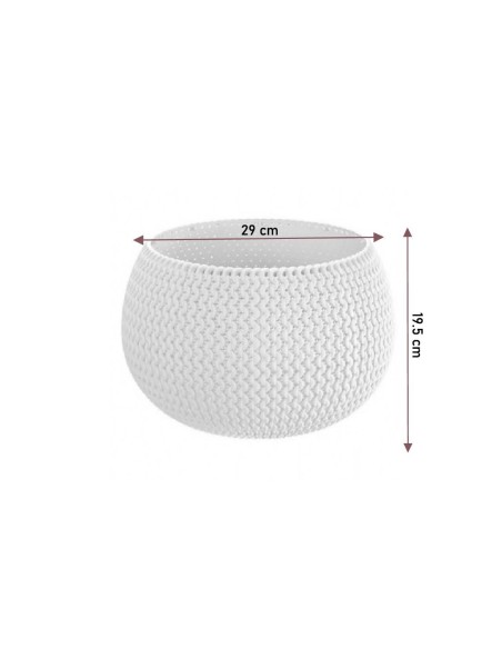 Ghiveci decorativ pentru flori, rotund, crem, 29x19.5 cm, Splofy Bowl