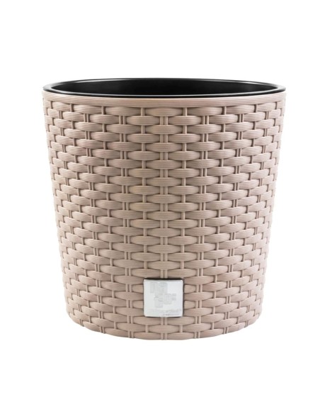 Ghiveci decorativ de flori, rotund, cafeniu, 40x37.5 cm, Rato Round