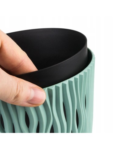Ghiveci decorativ de flori, rotund, verde, 7.9...