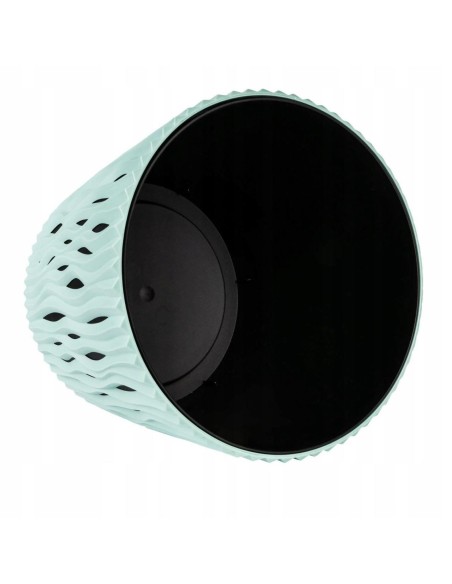 Ghiveci decorativ de flori, rotund, verde, 7.9 L, 26.2x22.2 cm, Sandy Round