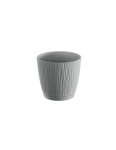 Ghiveci decorativ de flori, rotund, gri, 1.6 L,...