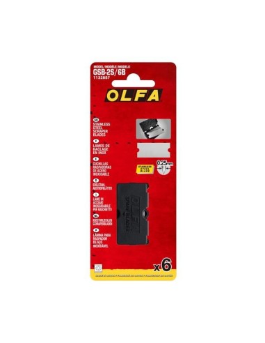 Lame razuitor, 6 buc, 18x40 mm, Olfa