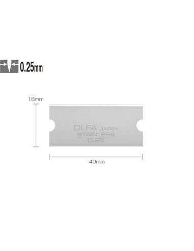 Lame razuitor, 6 buc, 18x40 mm, Olfa