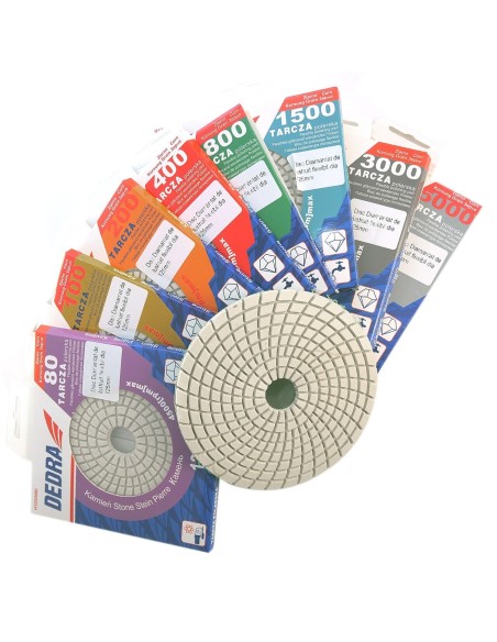 Discheta diamantata pentru lustruit/slefuit, marmura, granit, piatra, P5000, 125 mm, Dedra
