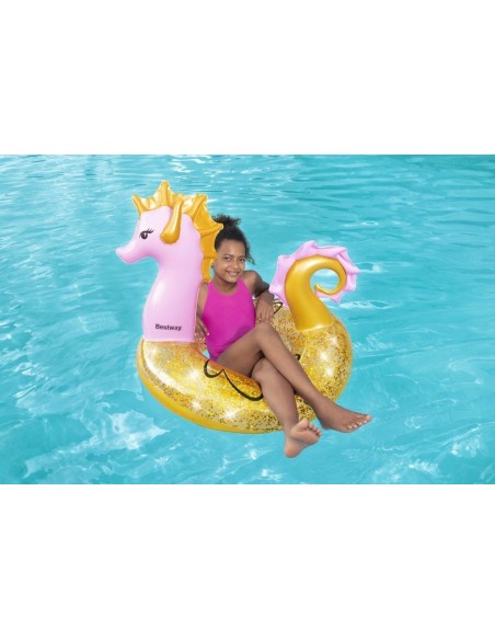 Colac gonflabil pentru inot, copii 10 ani+, Bestway 36305, 115x104 cm, forma de Calut de mare