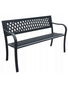 Banca de gradina, spatar structura plastic, 125x53x77 cm,...