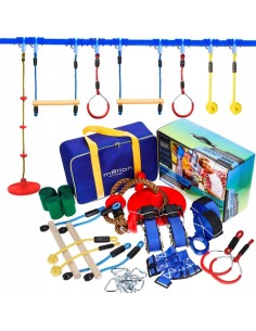 Cursa cu obstacole, pentru copii, portabil, set 17 piese... 2