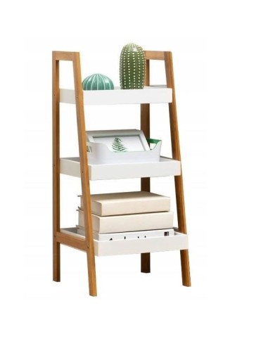 Raft depozitare, biblioteca, bambus, MDF, 3...