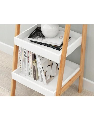 Raft depozitare, biblioteca, bambus, MDF, 3...