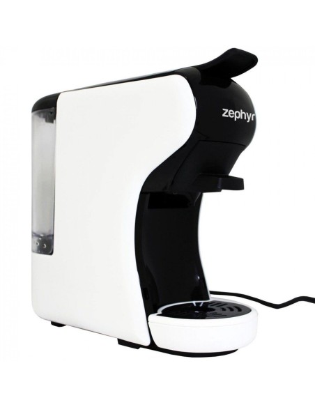 Espressor de cafea macinata sau capsule, Zephyr, 1450W, 19 bar, 1171 alb-negru