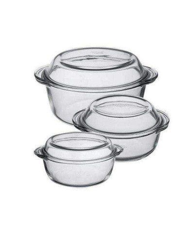 Set 6 piese, vase termorezistente cu capac,...