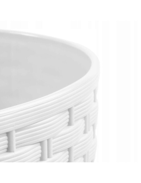 Ghiveci decorativ de flori, Prosperplast, Rato Round, rotund, alb, 20x19 cm