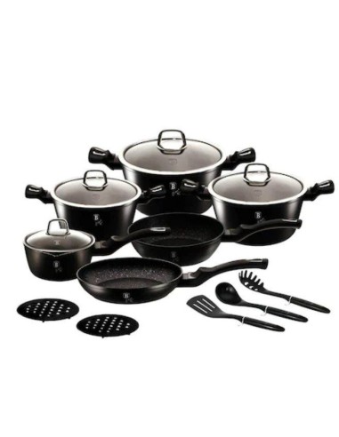 Set oale, cratite si tigai marmorate, 15 piese,...