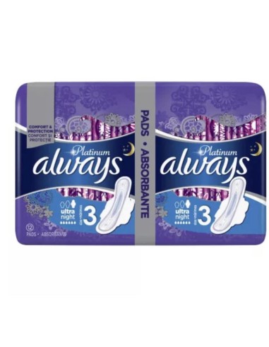 Absorbante Always Platinum Ultra Night Duo, 12...