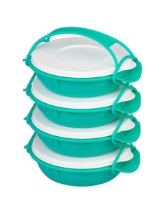 Caserola alimente, plastic, etansa, verde, 4...