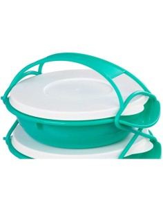 Caserola alimente, plastic, etansa, verde, 4... 2