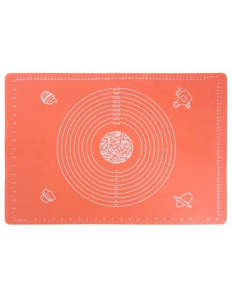 Covoras, plansa, masa, pentru framantat, silicon, rosu, 64x45 cm, MagicHome