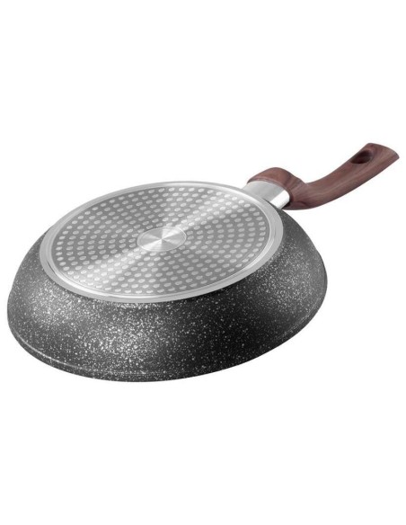 Tigaie clasica, 28 cm, antiaderenta, Black Marble Line, MagicHome