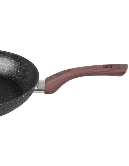 Tigaie clasica, 28 cm, antiaderenta, Black Marble Line, MagicHome
