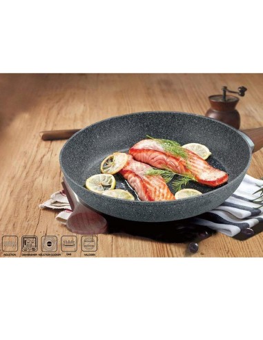 Tigaie clasica, 28 cm, antiaderenta, Black...