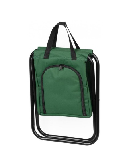 Scaun pliabil, gradina, camping, pescuit, cu geanta termoizolanta, verde, max 150 kg, 32x27x34 cm, Strend Pro