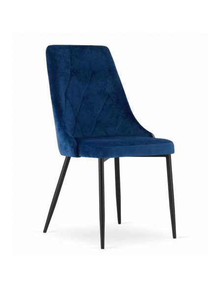 Scaun bucatarie/living, Artool, Imola, catifea, metal, bleumarin, 48.5x61x93.5 cm