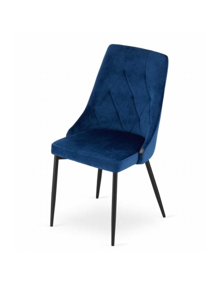 Scaun bucatarie/living, Artool, Imola, catifea, metal, bleumarin, 48.5x61x93.5 cm
