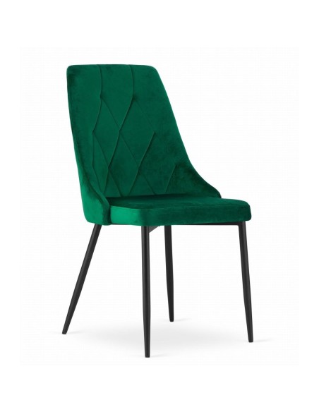 Scaun bucatarie/living, Artool, Imola, catifea, metal, verde, 48.5x61x93.5 cm