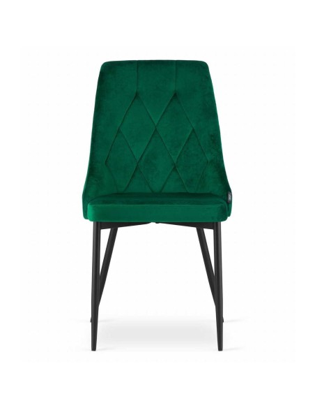 Scaun bucatarie/living, Artool, Imola, catifea, metal, verde, 48.5x61x93.5 cm