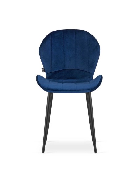 Set 4 scaune bucatarie/living, Artool, Terni, catifea, metal, bleumarin, 50x62x86 cm
