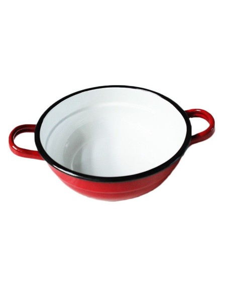 Castron emailat taranesc 22 cm, rosu