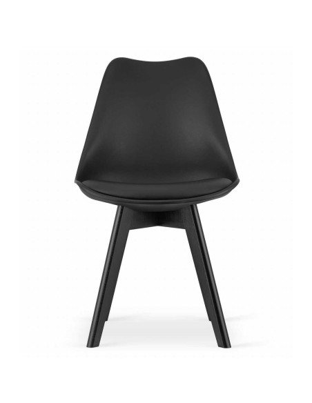 Scaune bucatarie/living, set 4 buc, Artool, Mark, PP, lemn, negru, 49x55.5x82.5 cm