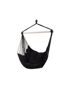 Hamac tip scaun, Verk Group, negru, cu 2 perne, max 120...