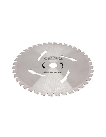 Disc circular vidia pentru motocoasa/trimmer, Micul Fermier, taiere arbusti, 255x25.4 mm, 40 dinti