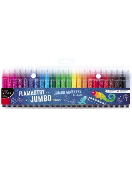 Set de 24 markere, Kidea Jumbo Markers, multicolore