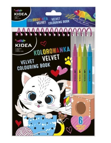 Set carte de colorat spiralata pisicuta, Kidea,...