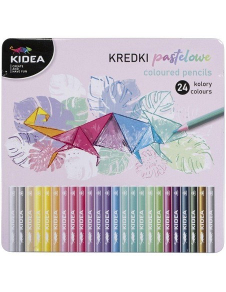 Set 24 creioane frumoase pentru copii, Kidea, multicolore