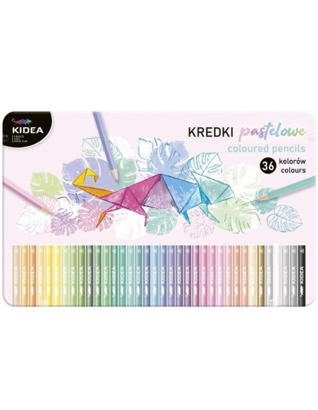Set 36 creioane frumoase pentru copii, Kidea, multicolore