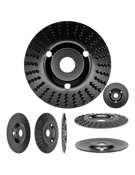 Disc circular slefuit, modelat, raspel, pentru lemn, plastic, cauciuc, beton celular, gradatie I, 125x22.2 mm, Dedra