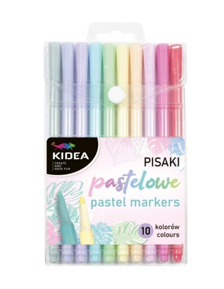 Set de 10 markere, Kidea Pastel Markers, multicolore