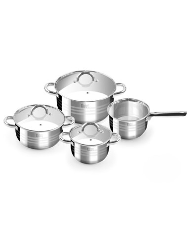 Oale cu capac, inox, set 7 piese, Perfect Home...