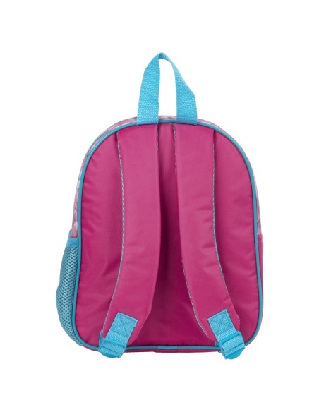 Ghiozdan roz de gradinita pentru fetite, Cleo and Frank, 2 Compartimente, cu calut