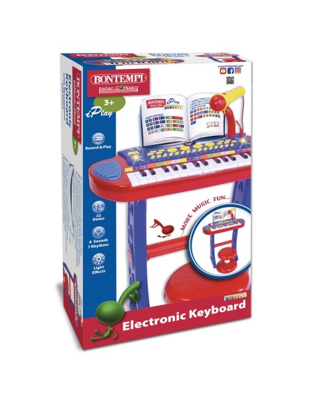 BONTEMPI ORGA ELECTRONICA ALBASTRA CU SCAUN SI MICROFON